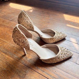 Zara Woman Collection heels with gold spikes